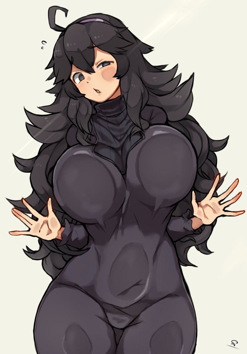 1girls @_@ against_glass big_breasts breasts breasts_against_glass glass hairband hex_maniac kurage_shokushu long_hair looking_at_viewer pokemon pokemon_xy solo