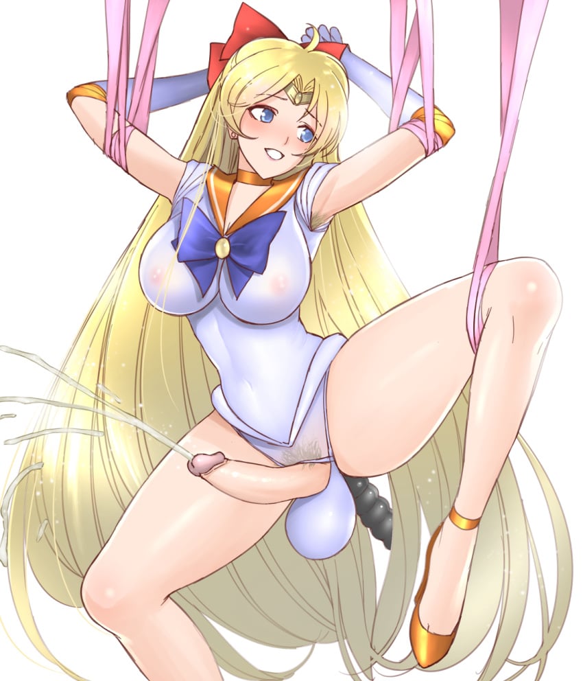 1futa anal_insertion areolae balls balls_in_panties big_balls big_breasts big_penis bishoujo_senshi_sailor_moon blonde_hair bondage bow breasts clothed clothing cum cumshot dickgirl dildo dildo_in_ass erection futa_only futanari hairy_armpits human impossible_clothes intersex large_breasts large_penis light-skinned_futanari light_skin liza_(artist) long_hair minako_aino nipples nipples_visible_through_clothing partially_clothed penis pubic_hair restrained sailor_venus sex_toy solo source_request spread_legs testicles tied_up tight_clothing