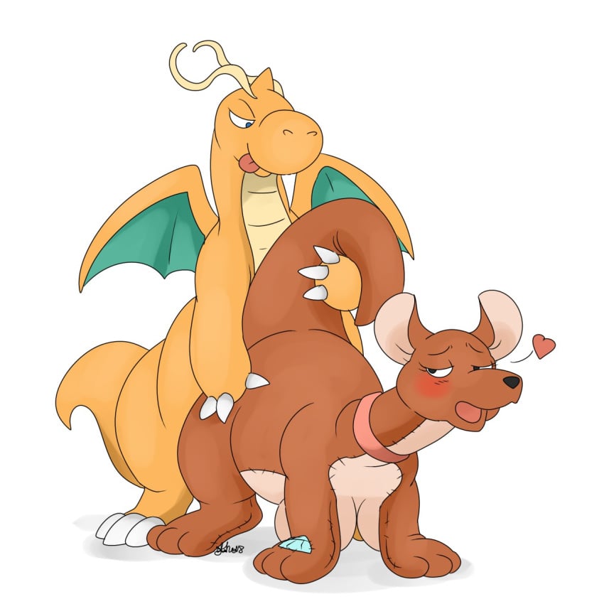 antennae anthro blue_eyes blush brown_fur collar crossover disney dragon dragonite eastern_and_western_character furry kanga large_breasts nelsonnoir open_mouth plushie pokemon pokemon_(species) pokemon_rgby sex smooth_skin straight tongue_out wings winnie_the_pooh_(franchise)