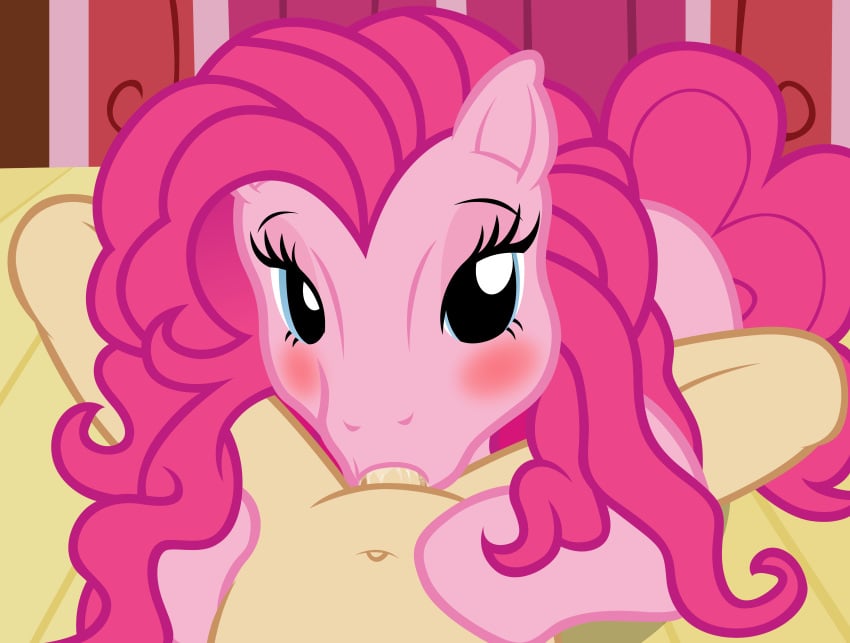 absurd_res badumsquish barn blue_eyes blush bodily_fluids fellatio female feral friendship_is_magic fur genitals hair hasbro hi_res human male male/female mammal my_little_pony my_little_pony_(2003) navel on_model oral pale_skin penile penis pink_body pink_fur pink_hair pinkie_pie_(g3) pinkie_pie_(mlp) saliva sex zoophilia