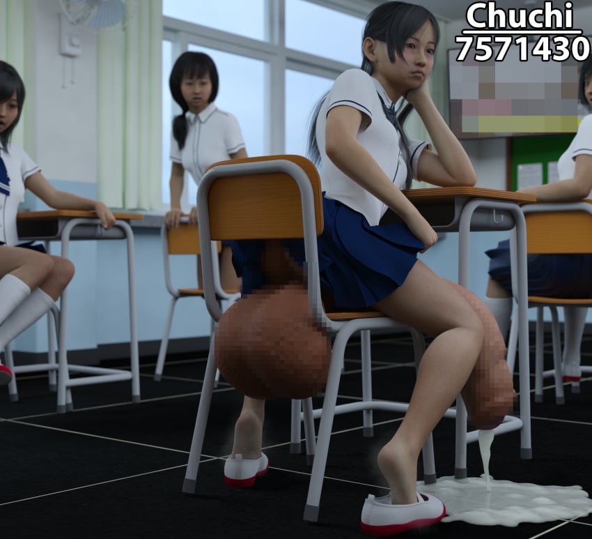 1futa 3d 3girls asian asian_female asian_futanari background_characters balls ballsack barefoot black_hair bystander bystanders casual casual_cumshot casual_exposure casual_nudity chuchi classroom cum cum_drip cum_puddle dangling_testicles disgust disgusted expression_says_it_all feet foot_fetish foreskin fully_retracted_foreskin futa_focus futanari human hyper_balls hyper_genitalia hyper_penis intact japanese japanese_clothes japanese_clothing japanese_school_uniform leaking_cum looking_at_viewer looking_back low_hanging_balls mosaic_censoring school school_uniform schoolgirl scrotum self_upload shoes sitting sitting_on_chair smell smelly smelly_feet soles teenage_girl teenager testicles uncut wrinkled_feet wrinkled_soles