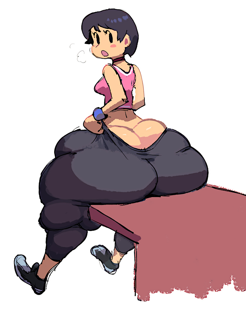 1girls ass_bigger_than_body ass_bigger_than_breasts ass_bigger_than_head ass_cleavage big_breasts butt_crack cute dreaminerryday dumptruck_ass enormous_ass exhausted fapolantern fat_ass fat_thighs gigantic_ass huge_ass hyper hyper_ass massive_ass short_hair sitting tagme thick_thighs