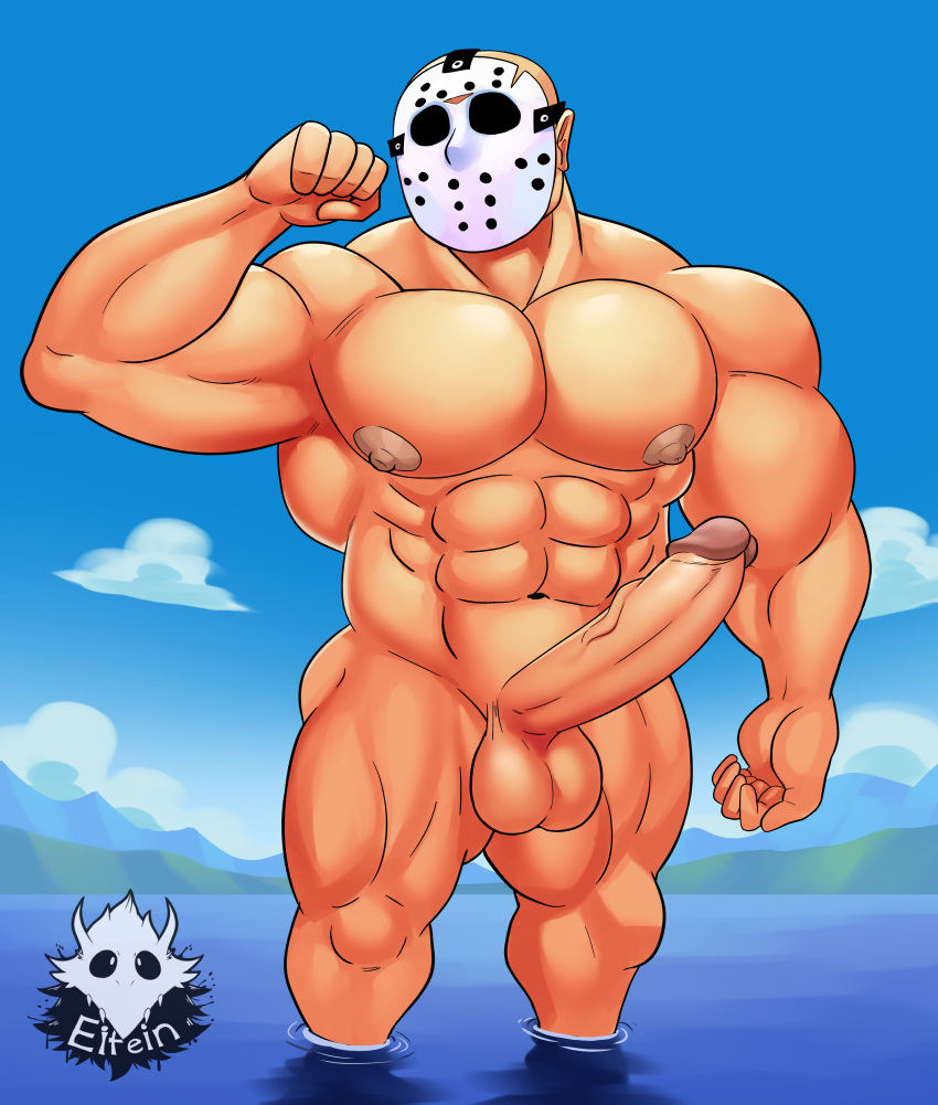 balls bara big_balls big_penis boner elfein erection friday_the_13th gay hockey_mask jason_voorhees male male_only muscles muscular nude penis solo solo_male