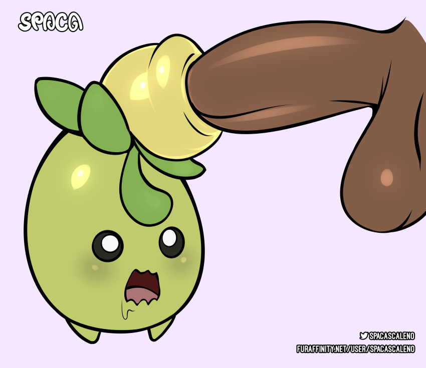 absurd_res ambiguous_gender balls blush digital_media_(artwork) duo erection genitals hi_res humanoid_genitalia humanoid_penis male male_penetrating nintendo open_mouth penetration penis pokémon_(species) pokemon pokemon_(species) sex simple_background smoliv spaca text video_games what