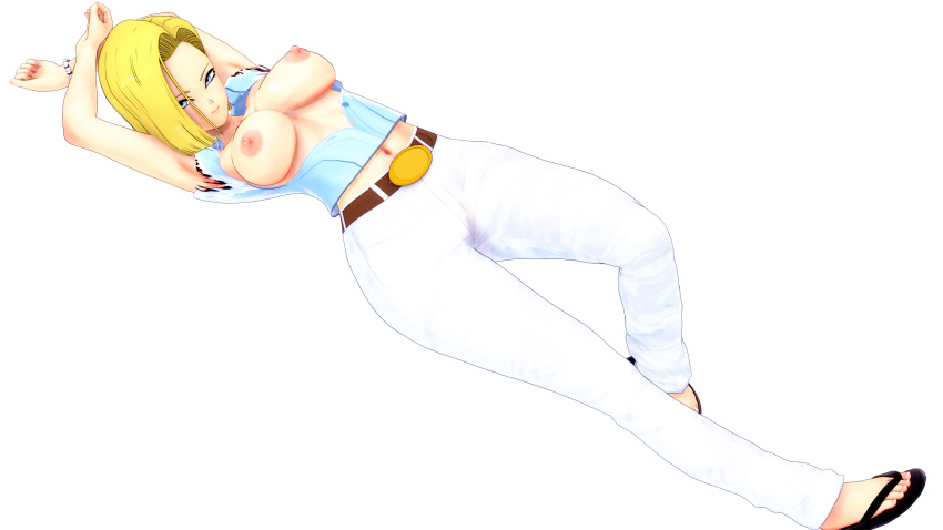 1girls 3d alternate_version_available android_18 big_breasts blonde blonde_hair blue_eyes cameltoe cleavage curvy dragon_ball erect_nipples female huge_areolae huge_ass pillows_(artist) puffy_nipples short_hair thick_lips voluptuous wide_hips yellow_hair