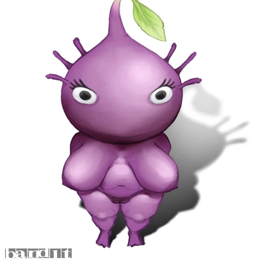 1girls anthro band1tnsfw belly big_belly big_breasts breasts elemental_creature eyelashes female female_only flora_fauna hi_res huge_breasts k looking_at_viewer naked nintendo nude overweight pikmin pikmin_(series) pikmin_(species) plant purple_body pussy sagging_breasts shortstack simple_background solo solo_female video_games what