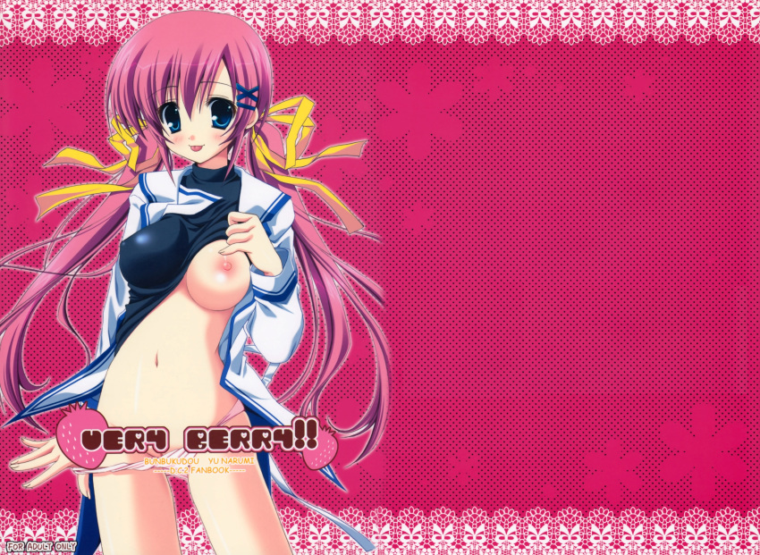 da_capo da_capo_ii erect_nipples narumi_yuu nipples no_bra panties pink pink_hair ribbons shirakawa_nanaka underwear