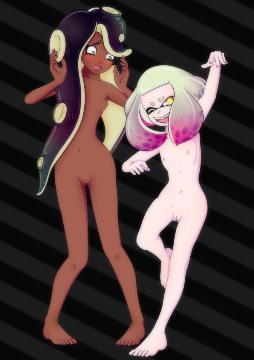 breasts marina_(splatoon) nintendo nude pearl_(splatoon) pixelboy pussy splatoon splatoon_(series) splatoon_2