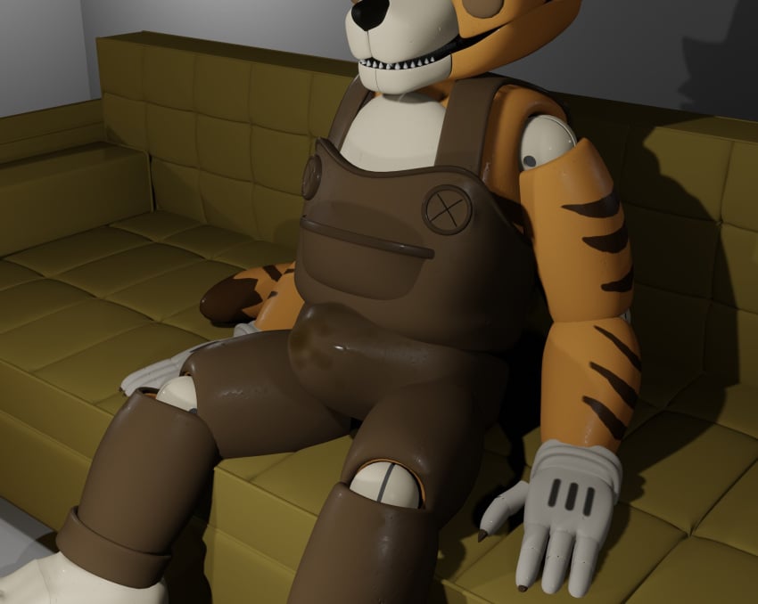 3d 3d_(artwork) absurd_res absurdres animatronic animatronics blender blender_(software) blender_eevee brown_clothing brown_pants bulge bulge_growth cum_in_panties cum_in_pants cum_inside fazbear_fanverse fazbear_frights five_nights_at_freddy's fivenightsatfreddys fnaf freddy_fazbear's_pizzeria_simulator george george_(jolly) george_(jolly4) george_goodtime(jolly) george_nudes george_nudity georgenudes georgenudity growing_penis jolly jolly_(game) jolly_4 lonner_(artist) male_only non-human nude nude_male nudity nudity_goodtime orange_body orange_fur orange_hair orange_tail pants penis_growth rendered scout_b(artist) sex sitting sofa tiger tiger_tail white white_background white_floor