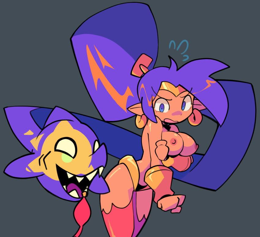 bacumng bacunng boobs breasts nipples ripped_clothing shantae shantae_(character) smooth_skin thong tits topless wardrobe_malfunction wide_hips