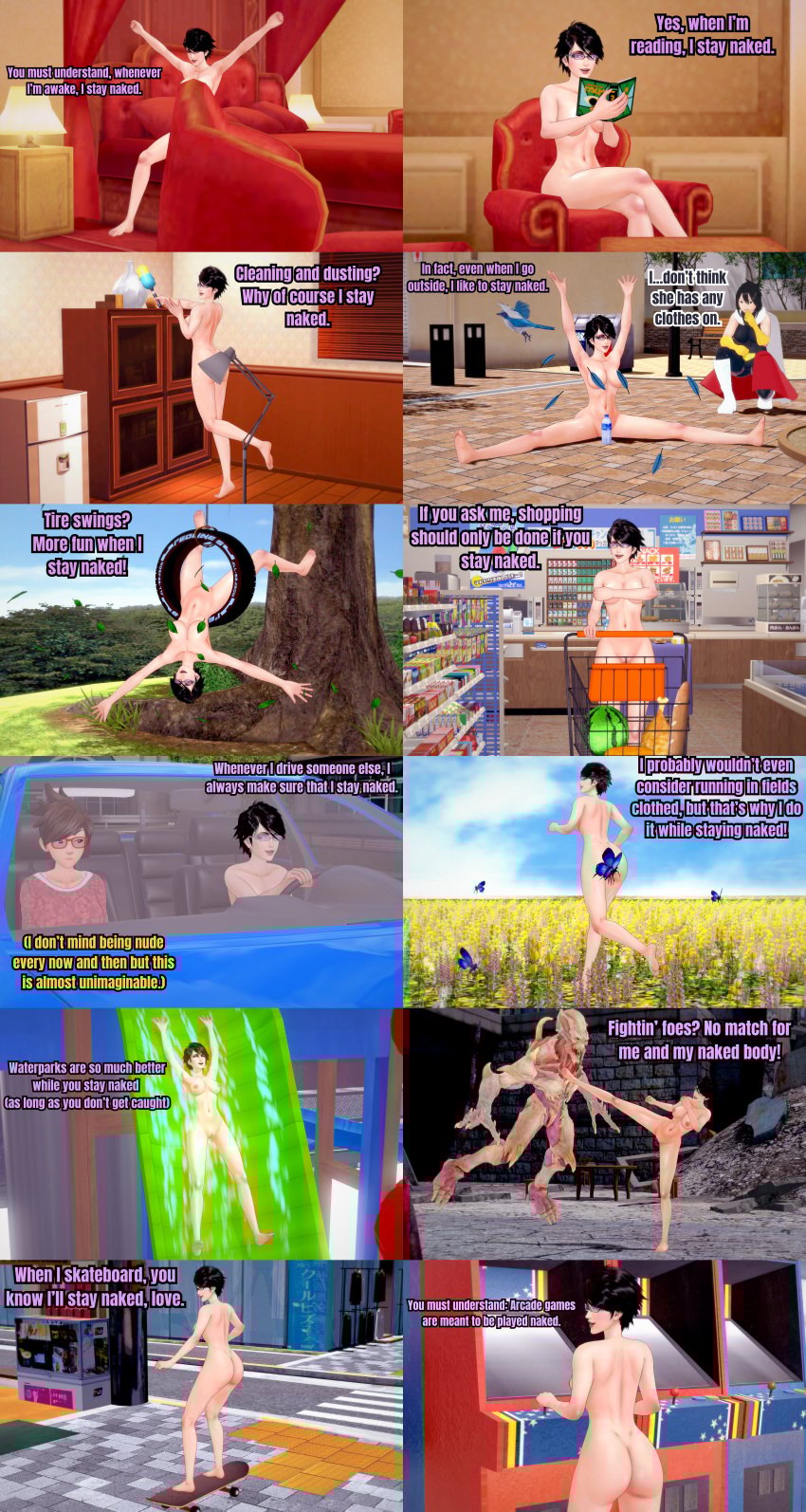 3d 3girls ass bayonetta bayonetta_(character) breasts doom female koikatsu my_hero_academia nana_shimura nude overwatch retropunch tagme tracer