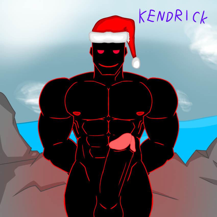 darklaus_(jtoh) gay juke's_towers_of_hell kendrick_nsfw male man_boobs muscular muscular_male roblox roblox_game santa_hat tagme