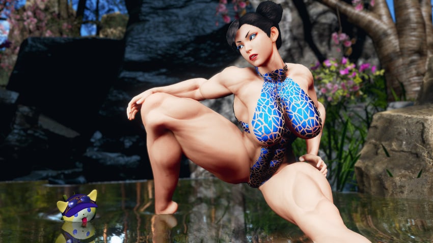 1girls 3d abs asian asian_female black_tape_project capcom chun-li hairbun hairbuns justfrog-entertainment muscle muscular_female muscular_legs street_fighter street_fighter_v tagme thick_thighs thighs vgcvr virt-a-mate virtamate