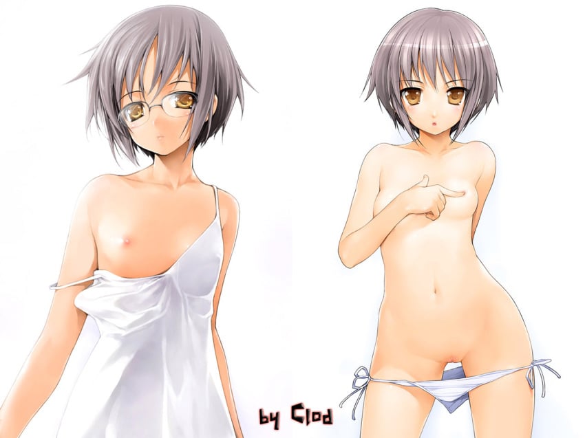 clod_(artist) female female_only nagato_yuki pussy solo suzumiya_haruhi_no_yuutsu tagme