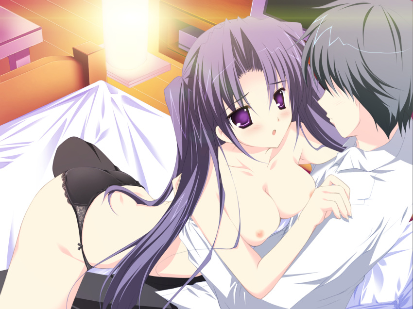 breasts lyrical_lyric mikeou nipples panties takami_rin topless underwear