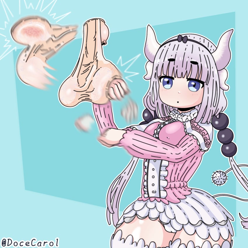 1boy 1girls ambiguous_consent ball_gag ball_punching ball_size_difference ballbust ballbusting balls cfnm clothed_female_nude_male cock_and_ball_torture docecarol dragon dragon_girl floating_penis glory_hole kanna_kamui kobayashi-san_chi_no_maidragon light-skinned_female light-skinned_male light_skin multicolored_hair punching_balls shortstack soft_penis thick_thighs tiny_penis