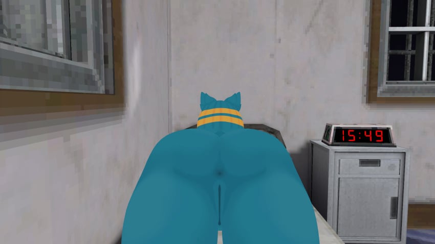 ass ass_cheeks cat_ears cat_tail female fur laying_down laying_on_bed naked no_panties nude nyanlathotep nyanlathotep_(sucker_for_love) sucker_for_love sucker_for_love:date_to_die_for vrchat vrchat_avatar