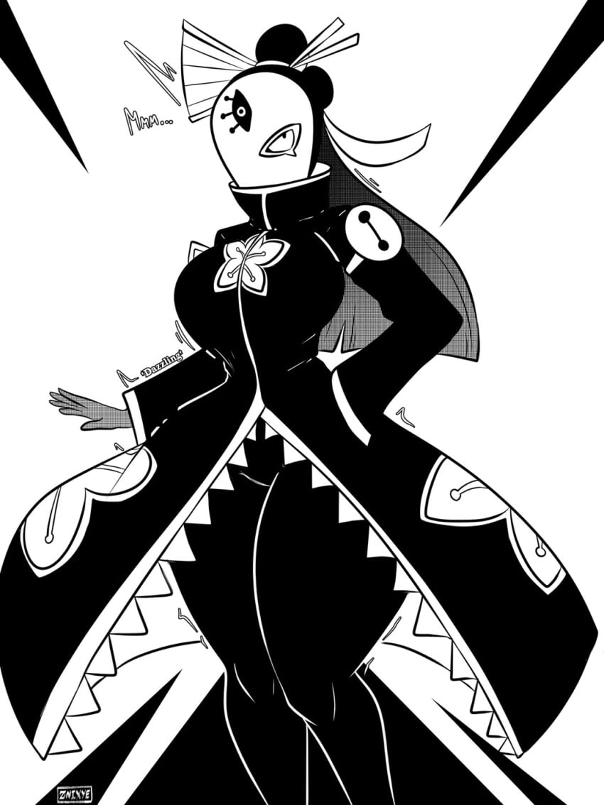 big_ass big_breasts brawl_stars curvy curvy_figure manga_style shukuteki_tara tara_(brawl_stars) thick_thighs voluptuous voluptuous_female wide_hips znixye