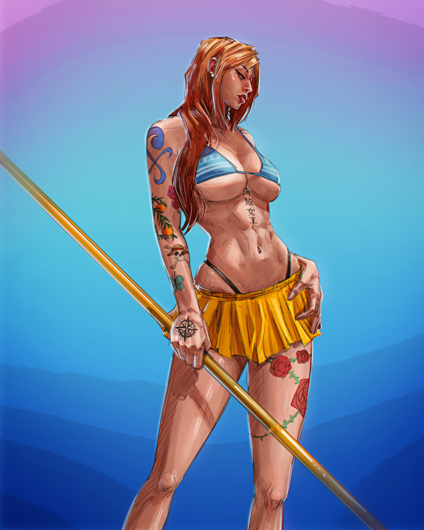 aliasartworks clothing female female_only nami nami_(one_piece) one_piece post-timeskip tagme tattoo tattoos