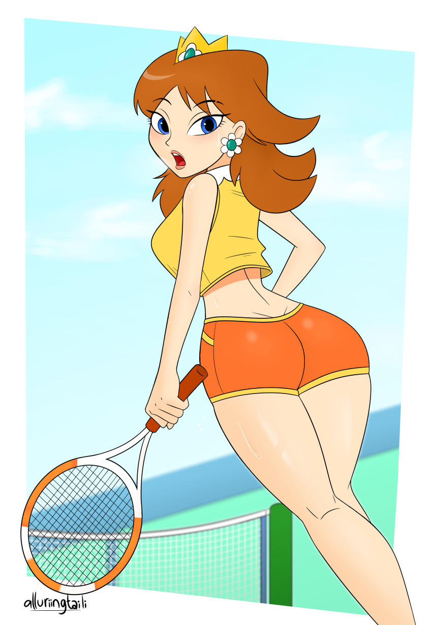 alluring-taili mario_(series) mario_tennis nintendo princess_daisy tagme