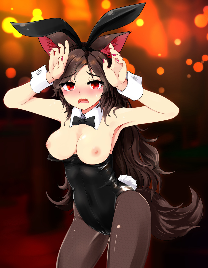 bunnysuit female kagerou_imaizumi nama_shirasu tagme touhou wolf_girl