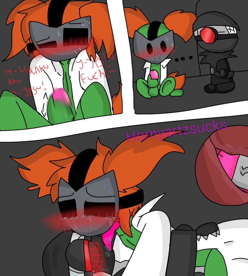 ... 2021 blush comic hank_j._wimbleton hi_res hornyartzsucks invalid_tag madness_combat male male/male masturbation not_furry tricky_the_clown