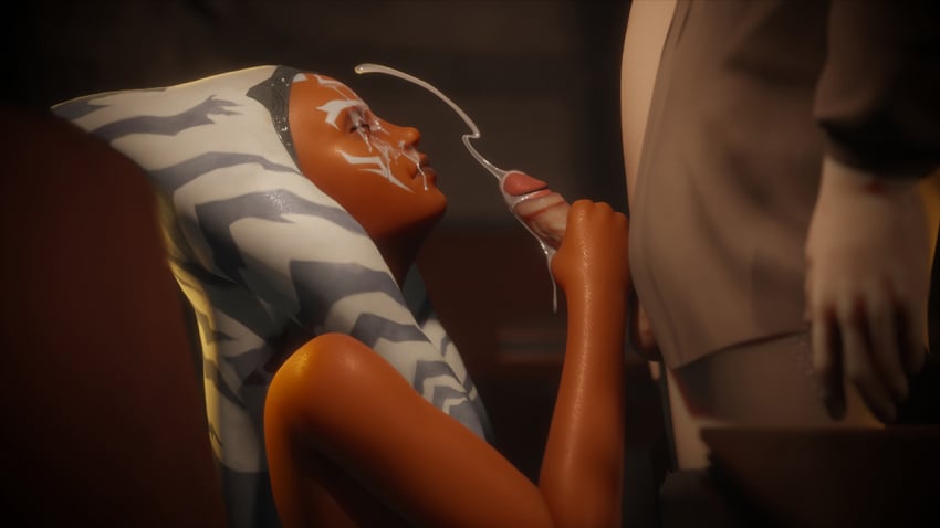 1boy 1girls 3d ahsoka_in_exile ahsoka_tano alien alien_girl background balls big_balls big_penis blurry blurry_background closed_eyes clothed_male clothes clothing crossbowpussycat cum cum_on_body cum_on_face cum_on_penis duo ejaculation erection face_up facial facial_markings female hand_on_penis handjob headband headgear holding_penis horn human human_male humanoid interspecies kneeling light-skinned_male male male_on_female nude nude_female open_clothes open_shirt orange_body pants pants_down partially_clothed_male penis shiny_skin side_view standing star_wars straight tentacle tentacle_hair togruta unseen_male_face wet