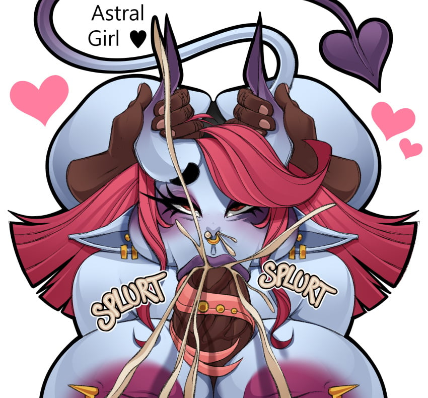 :>= areolae ass astral_girl big_breasts blowjob blowjob_face blue_skin breasts bubble_butt busty cheek_piercing cum cum_in_mouth cum_out_nose cumshot dark-skinned_male dark_skin demon demon_girl demon_horns demon_tail ear_piercing earrings fellatio female female_focus g-string horns horse_lips hourglass_figure huge_ass huge_breasts large_breasts large_penis lipstick long_hair long_penis long_tongue makeup male male_pov nipple_piercing nipples nose_piercing nude nude_female nudity orianna_(astral_girl) penis piercing pointy_ears pov red_eyes red_hair septum_piercing succubus tagme tail tongue tongue_around_penis tongue_out tongue_piercing veiny_penis wide_hips