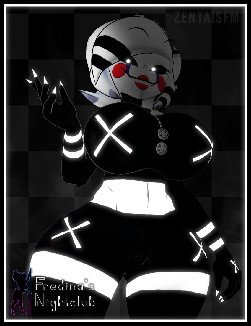 1girls 3d 3d_(artwork) belly_button big_breasts black_and_white_body buttons cally3d clazzey cryptiacurves fazclaire's_nightclub female female_only five_nights_at_freddy's five_nights_at_freddy's_2 fnaf fredina's_nightclub glowing glowing_eyes glowing_markings hourglass_figure huge_breasts large_breasts lipstick looking_at_viewer makeup marie_(cally3d) marie_(cryptia) marionette_(fnaf) nails pinup puppet_(cally3d) puppet_(fnaf) red_cheeks scottgames sfm sharp_nails smile smiling solo source_filmmaker thick_thighs thighs voluptuous watermark wide_hips zentaisfm