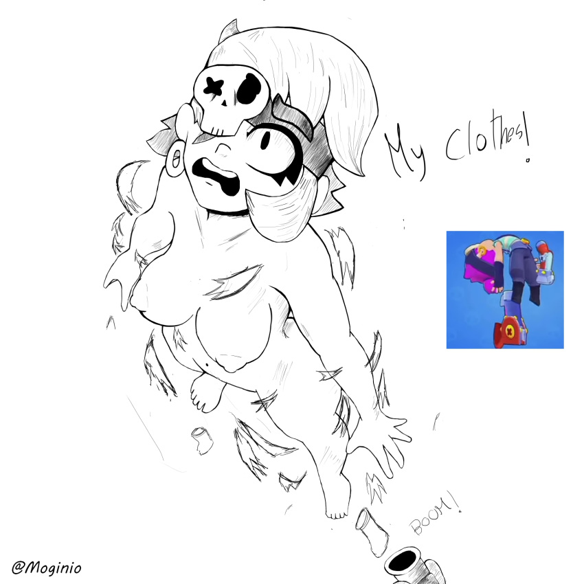 brawl_stars clothed completely_naked completely_nude completely_nude_female destroyed_clothing moginio nsfw penny_(brawl_stars) undressing