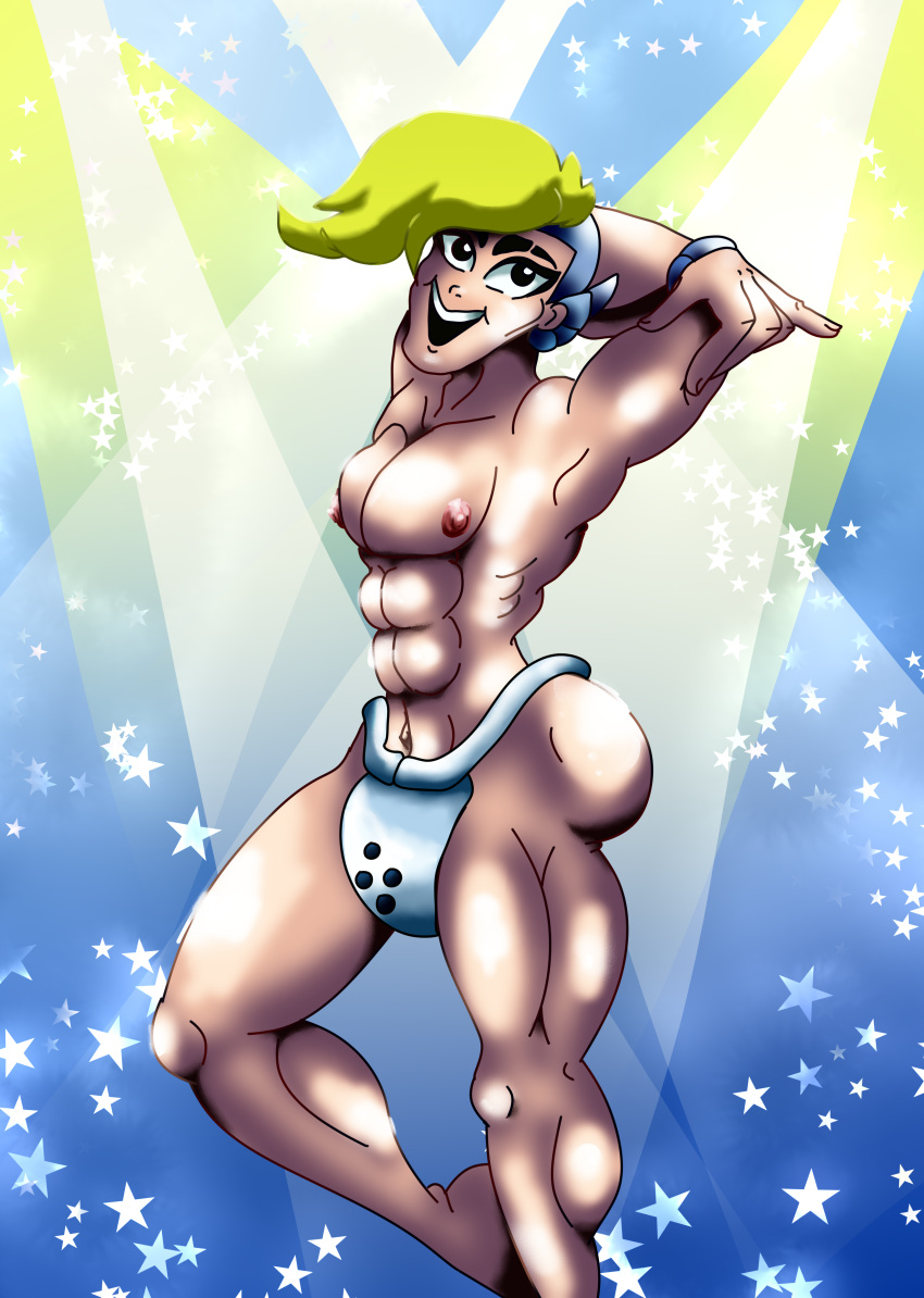 bara battle_kitty mostly_nude_male muscular_male netflix pose spotlight yaoi