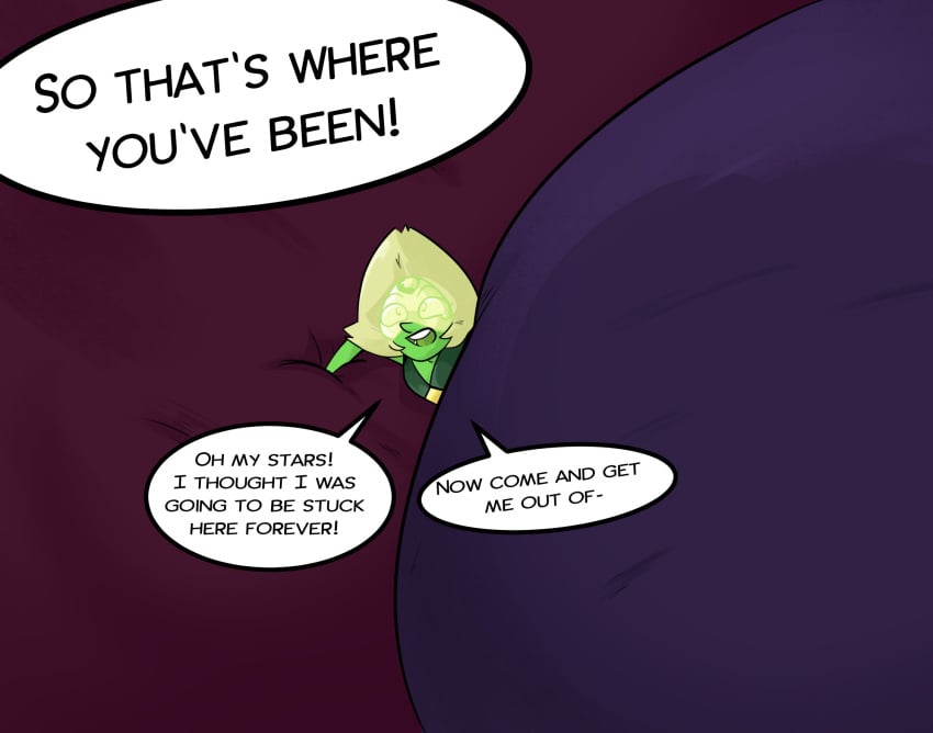 ass between_buttocks big_ass bubble_butt cartoon_network female female_only garnet_(steven_universe) gem_(species) giantess macro macro/micro micro peridot peridot_(steven_universe) slugman_(artist) steven_universe thighs