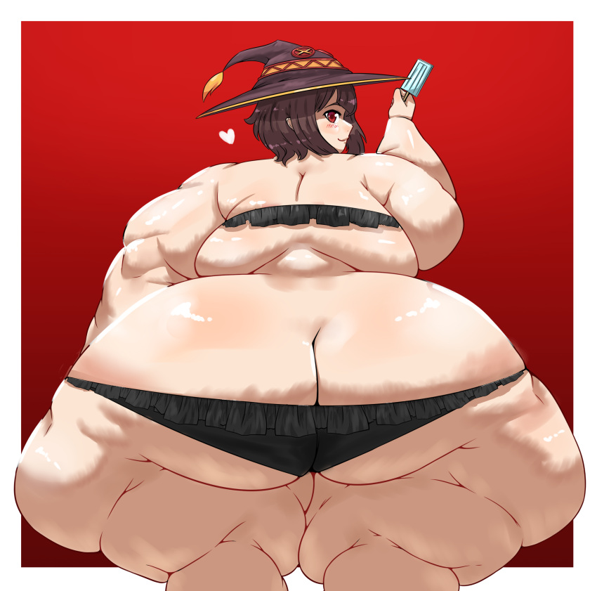 1girls ass bbw big_ass chubby_female fat fat_ass fat_female female huge_ass kono_subarashii_sekai_ni_shukufuku_wo! massive_ass megumin obese obese_female overweight overweight_female panties pivk00 solo_female ssbbw swimsuit thick_thighs thighs thunder_thighs