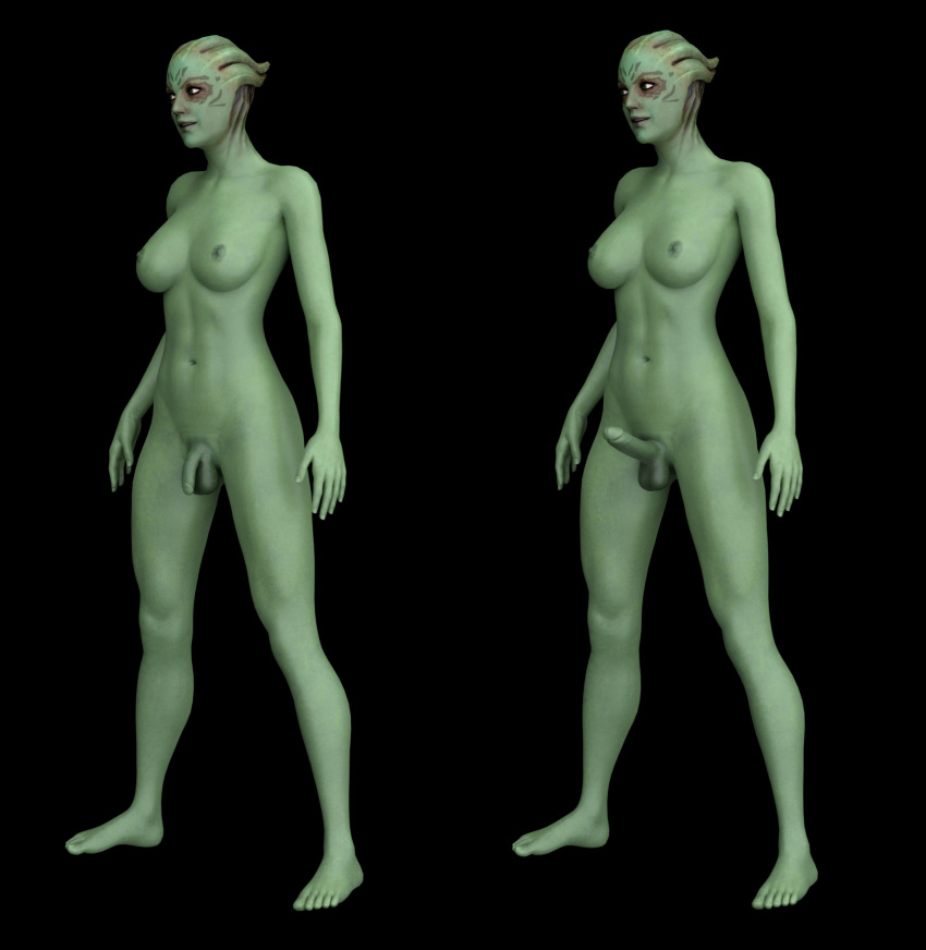 1futa 3d asari ass big_ass big_balls big_breasts big_penis blender breasts erection feet flaccid full_body futa_only futanari green_eyes green_nipples green_penis green_skin hands hi_res high_resolution highres legs mass_effect nipples shiala side_view smiling solo thighs vg05