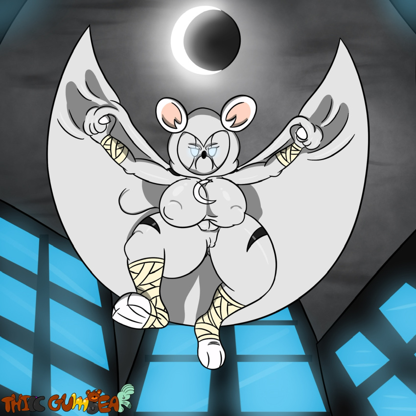 areola areolae belly big_areola big_areolae big_ass big_breasts big_butt cape cloak digital_drawing_(artwork) digital_media_(artwork) eyelashes female furry hand_wraps hood marvel marvel_cinematic_universe marvel_comics mice moon moon_knight moon_knight_(series) mouse mouse_ears mouse_girl mouse_tail nipple_bulge nipples penny_(thiccgumbear) pussy pussy_lips shaded shortstack snout spandex superhero thiccgumbear thick_ass thick_thighs thighs tower wide_hips yiff