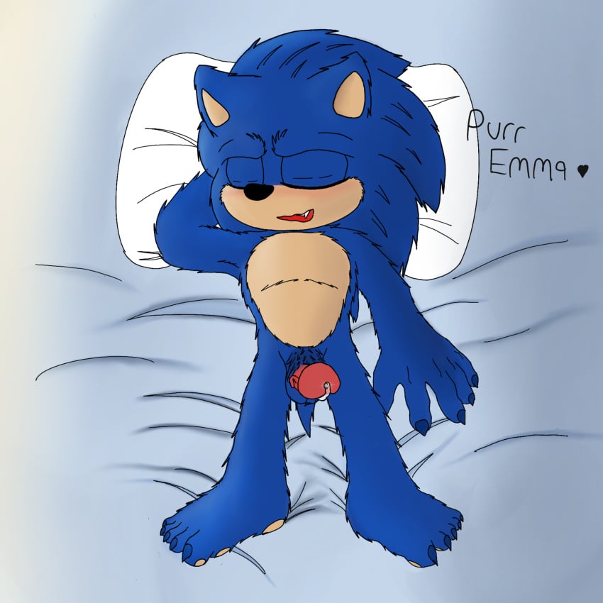 1boy anthro bodily_fluids genital_fluids hedgehogblue02 hi_res male male_only precum pubes sega solo sonic_(series) sonic_the_hedgehog sonic_the_hedgehog_(film) sonic_the_hedgehog_(series) wet_dream