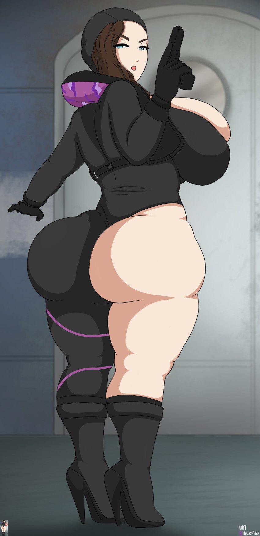 1girls 2022 4k absurd_res artist_name ass ass big_ass big_breasts big_butt bodysuit breast_squish breasts brown_hair bubble_ass bubble_butt busty capcom cleavage curvaceous curvy curvy_body curvy_female curvy_figure cyan_eyes dat_ass detailed_background digital_drawing_(artwork) digital_media_(artwork) dumptruck_ass eyelashes female female_focus female_only fingers from_behind gloves gun hi_res high_heels huge_ass huge_breasts huge_butt inside jessica_sherawat large_breasts light-skinned_female light_skin looking_at_viewer looking_back resident_evil resident_evil_revelations round_ass short_hair signature solo standing thick_ass thick_thighs ultiblackfire voluptuous weapon wide_hips