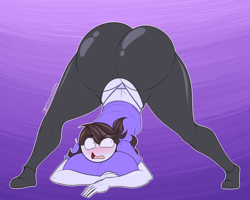 ass ass_cleavage ass_focus big_ass brown_hair butt_crack female huge_ass jack-o_pose jackochallenge jaiden jaiden_animations richdraw tagme youtube youtuber