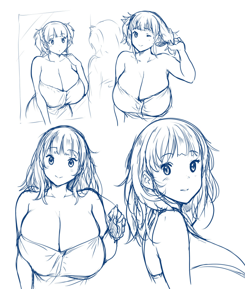 big_breasts breasts erkazooya errorkazoo female multiple_angles original original_character rina_atherina_(errorkazoo) tagme