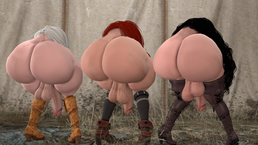 3d 3futas ass_transformation balls ciri fetish_randomizer futa futa_only futanari huge_ass penis the_witcher_(series) the_witcher_3:_wild_hunt tidesafterdark_(artist) transformation triss_merigold yennefer