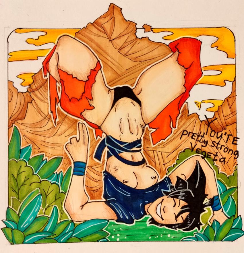 dragon_ball dragon_ball_super dragon_ball_z original_character panties rule_63 son_goku_(cosplay) torn_pants