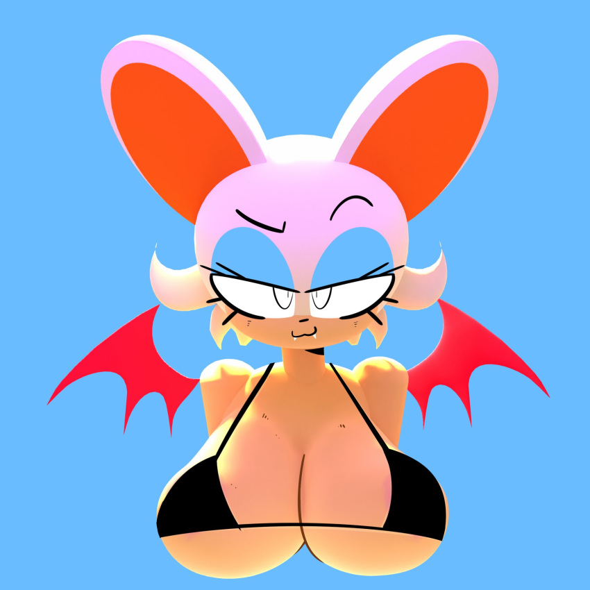 alternate_version_at_source alternate_version_available bikini black_bikini black_bikini_top breasts cassettensfw looking_at_viewer paint_3d rouge_the_bat sonic_(series) sonic_the_hedgehog_(series) tagme