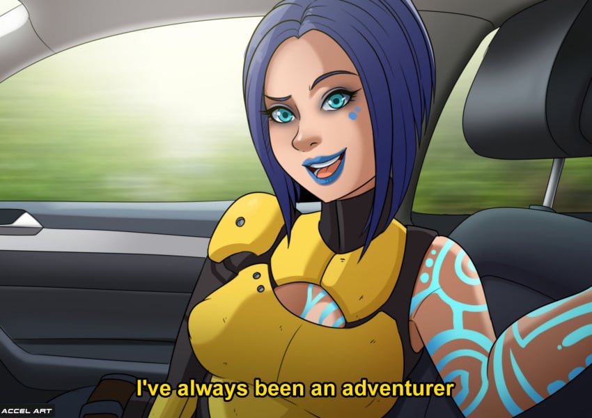 accelart borderlands borderlands_2 fake_taxi female female_protagonist maya_(borderlands) taxi video_games