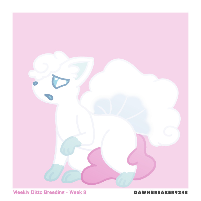 1:1 alolan_vulpix ambiguous_gender dawnthemetamon ditto_(pokémon) duo female female/ambiguous feral goo_creature hi_res nintendo pokemon pokemon_(species) regional_form_(pokémon) video_games vulpix