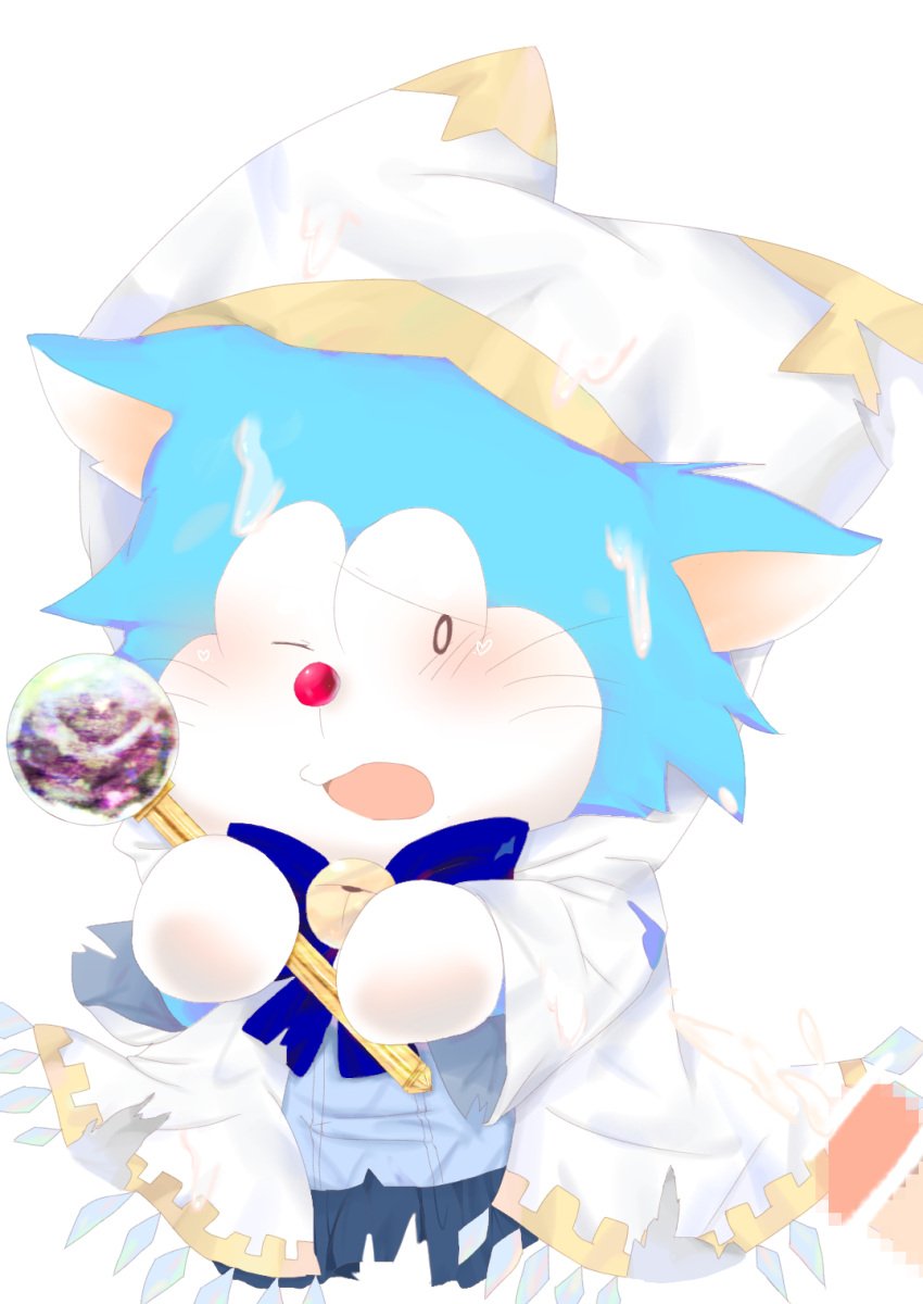 .'s_(artist) adorable bag blue_body blue_skin blush clothing cum cum_on_body cumshot cute cute_face doraemon doraemon_(character) eye_closed feline fur furry heart jingle_bell love male male_only open_mouth penis red_collar red_nose robot robot_cat tear tears whiskers white_hands