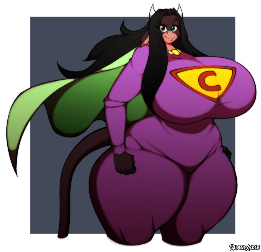 1girls 2018 4k absurd_res anthro artist_name big_breasts black_hair bodysuit bovid bovine breasts brown_body brown_fur busty cape cartoon_network cattle clothing cow_and_chicken curvaceous curvy curvy_body curvy_female curvy_figure digital_media_(artwork) female female_focus female_only fingers fur furry green_eyes hair hi_res horn hourglass_figure huge_breasts large_breasts long_hair long_tail looking_at_viewer mammal multicolored_body multicolored_fur simple_background skinsuit slim_waist small_waist smile solo standing summer_(jwinkz) supercow_(cow_and_chicken) superhero superhero_costume superix tan_body tan_fur thick_thighs tight_clothing two_tone_body two_tone_fur voluptuous watermark wide_hips