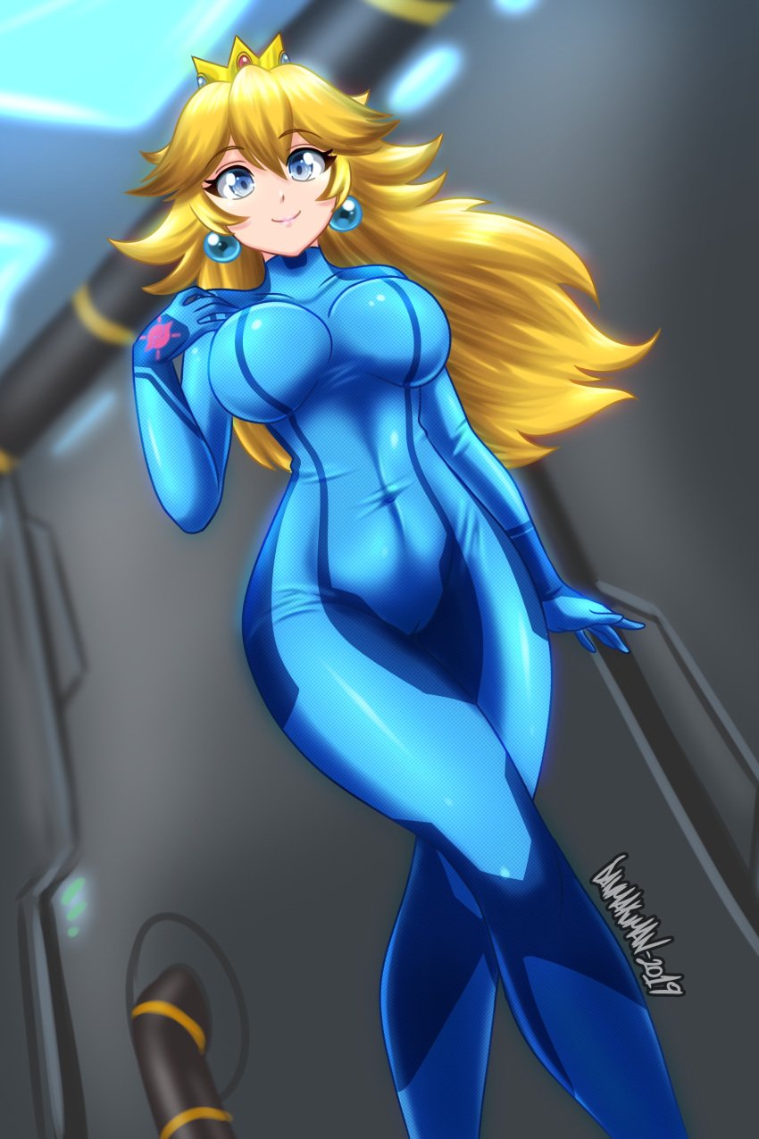 1female 1girl 1girls 1woman 2010s 2019 2:3 big_breasts blonde blonde_female blonde_hair blonde_hair_female blue_bodysuit blue_eyes bodysuit breasts cameltoe clothed_female cosplay crown danmakuman diagonal_angle earrings female female_only female_solo girl girl_only hourglass_figure huge_breasts large_breasts long_hair mario_(series) metroid nintendo png princess princess_peach samus_aran_(cosplay) smile solo solo_female video_game_character wide_hips woman zero_suit zero_suit_samus_(cosplay)