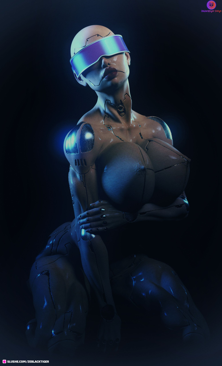 1girls 2020 3d cyborg female female_only huge_breasts robot robot_girl robot_humanoid robot_joints sci-fi science_fiction slushe_(website) solo solo_female tagme zeblacktiger