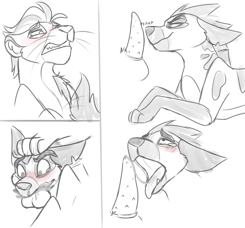 artist_request comic disney duo felid feral gay hi_res hyaenid janja kion lion male male/male male_only mammal monochrome pantherine penis the_lion_guard the_lion_king