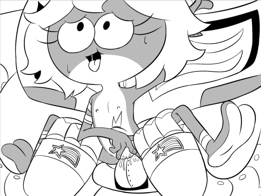 amphibia amphibia_(series) amphibian anthro bodily_fluids breasts digital_media_(artwork) disney feet female fingers frobo frog genitals hair intersex intersex/female nipples nude open_mouth polly_plantar pussy smile straight_hair thunderfap toes young